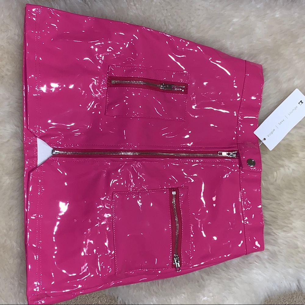 Latex skirt PINK